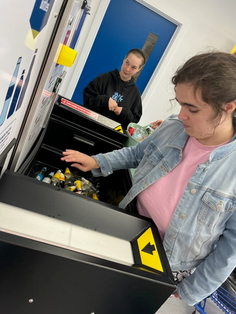 Zoe and Emily Recycling