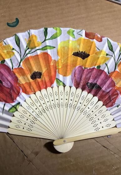 Paint your own water silk fan (Online)